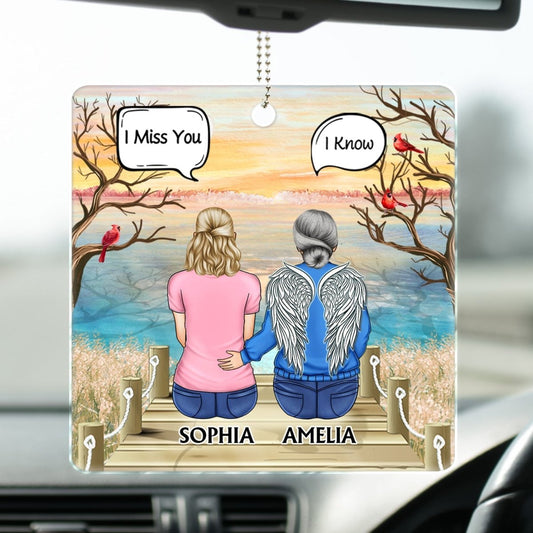 Family - I Miss You I Know - Personalized Acrylic Car Hanger - The Next Custom Gift