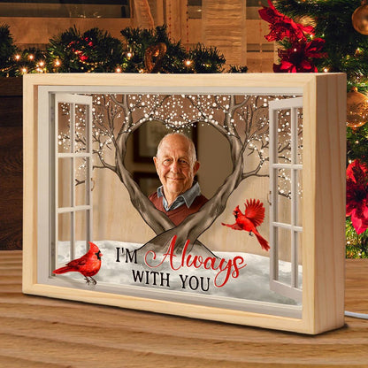 Family - I'm Always With You Cardinal Bird - Personalized Photo Frame Light Box(AQ) - The Next Custom Gift