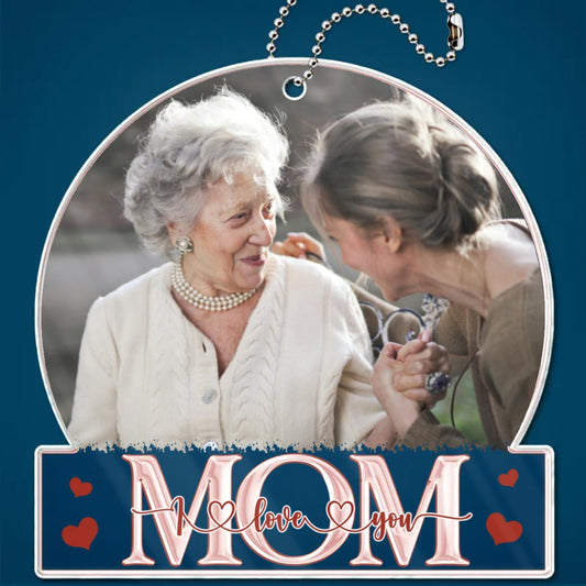 Family - Love Mom Nana - Personalized Acrylic Car Hanger - The Next Custom Gift