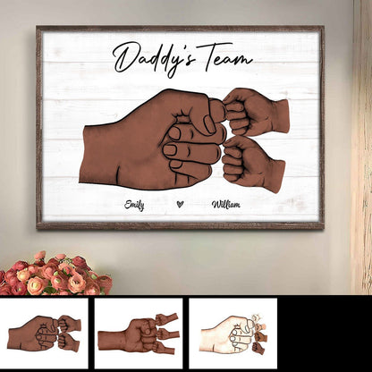 Family - Mother Or Daddy & Kids, Together We're A Team - Personalized Poster (HJ) - The Next Custom Gift
