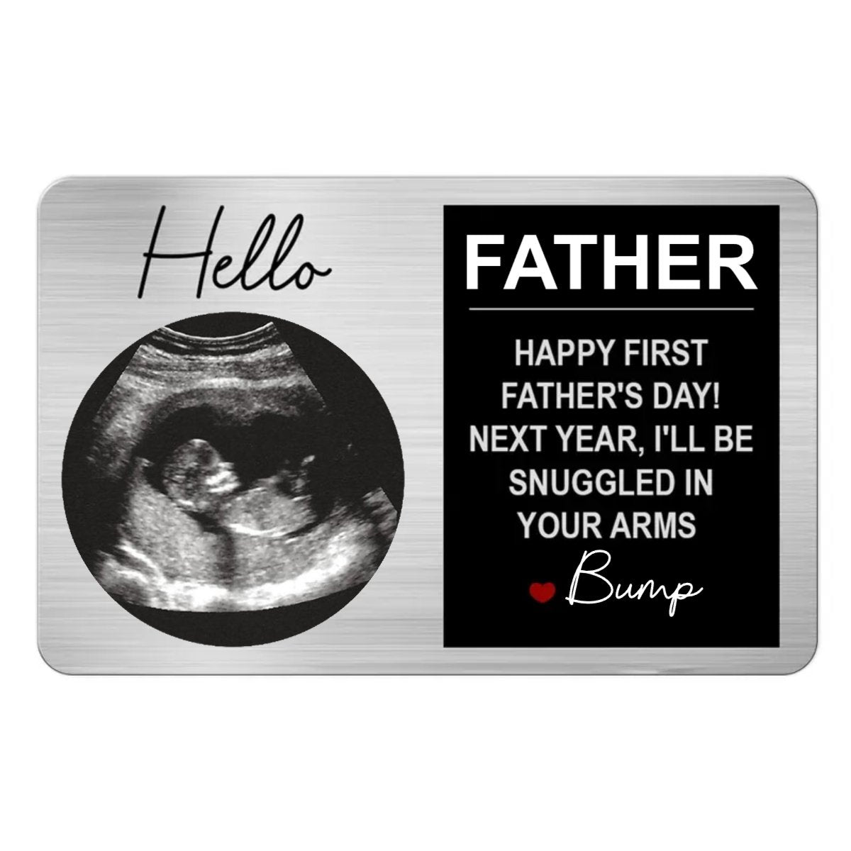 Family - Next Year I'll Be Snuggled In Your Arms - Personalized Custom Aluminum Wallet Card - The Next Custom Gift