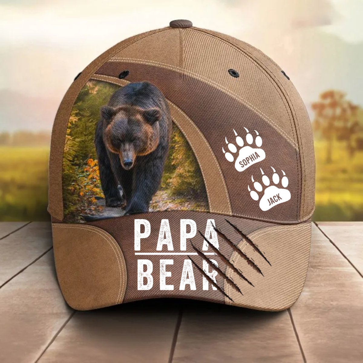 Family - Papa Bear - Personalized Classic Cap (TL) - The Next Custom Gift