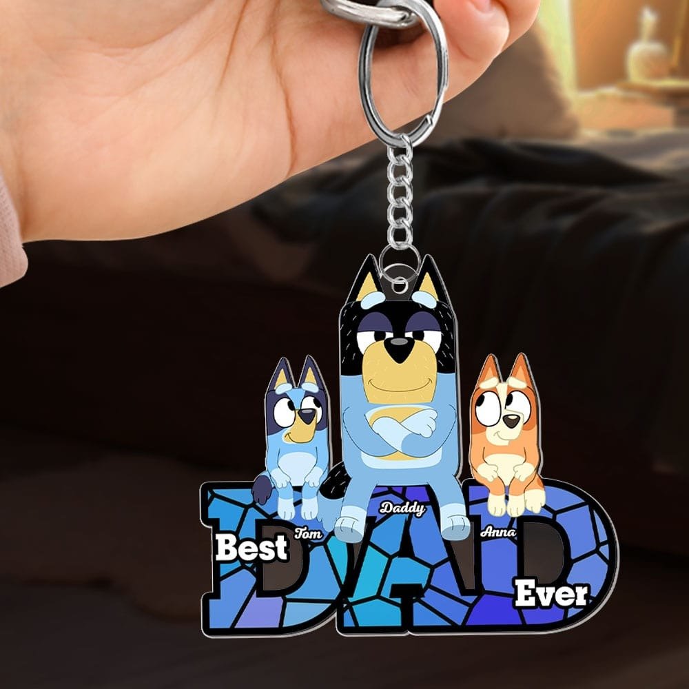 Family - Personalized Gifts For Dad On Father's Day - Personalized Acrylic Keychain - The Next Custom Gift