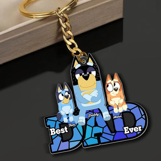 Family - Personalized Gifts For Dad On Father's Day - Personalized Acrylic Keychain - The Next Custom Gift