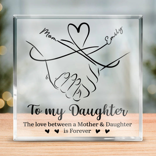 Family - The love between a mother and daughter is forever - Personalized Acrylic Plaque(NV) - The Next Custom Gift