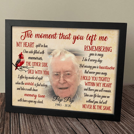 Family - The Moment That You Left Me Family - Personalized Picture Frame - The Next Custom Gift