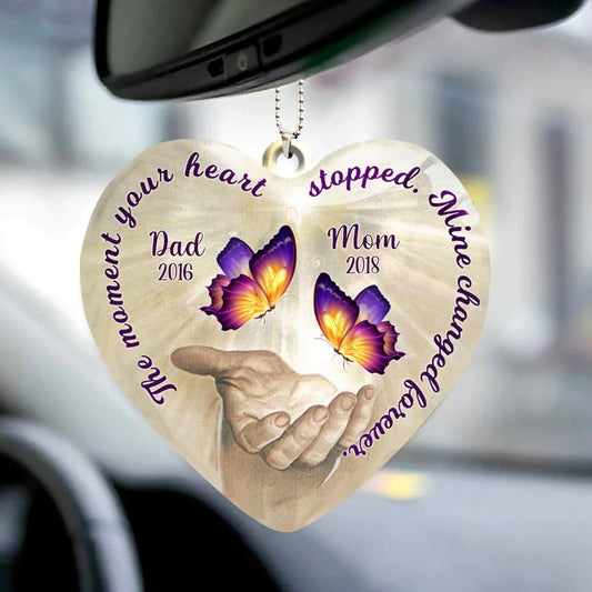 Family - THE MOMENT YOUR HEART STOPPED, MINE CHANGED FOREVER - Personalized Ornament - The Next Custom Gift