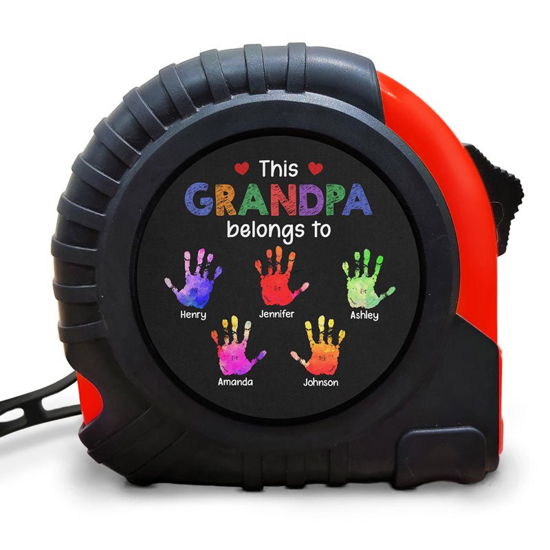 Family - This Grandpa Daddy Belongs To - Personalized Tape Measure - The Next Custom Gift
