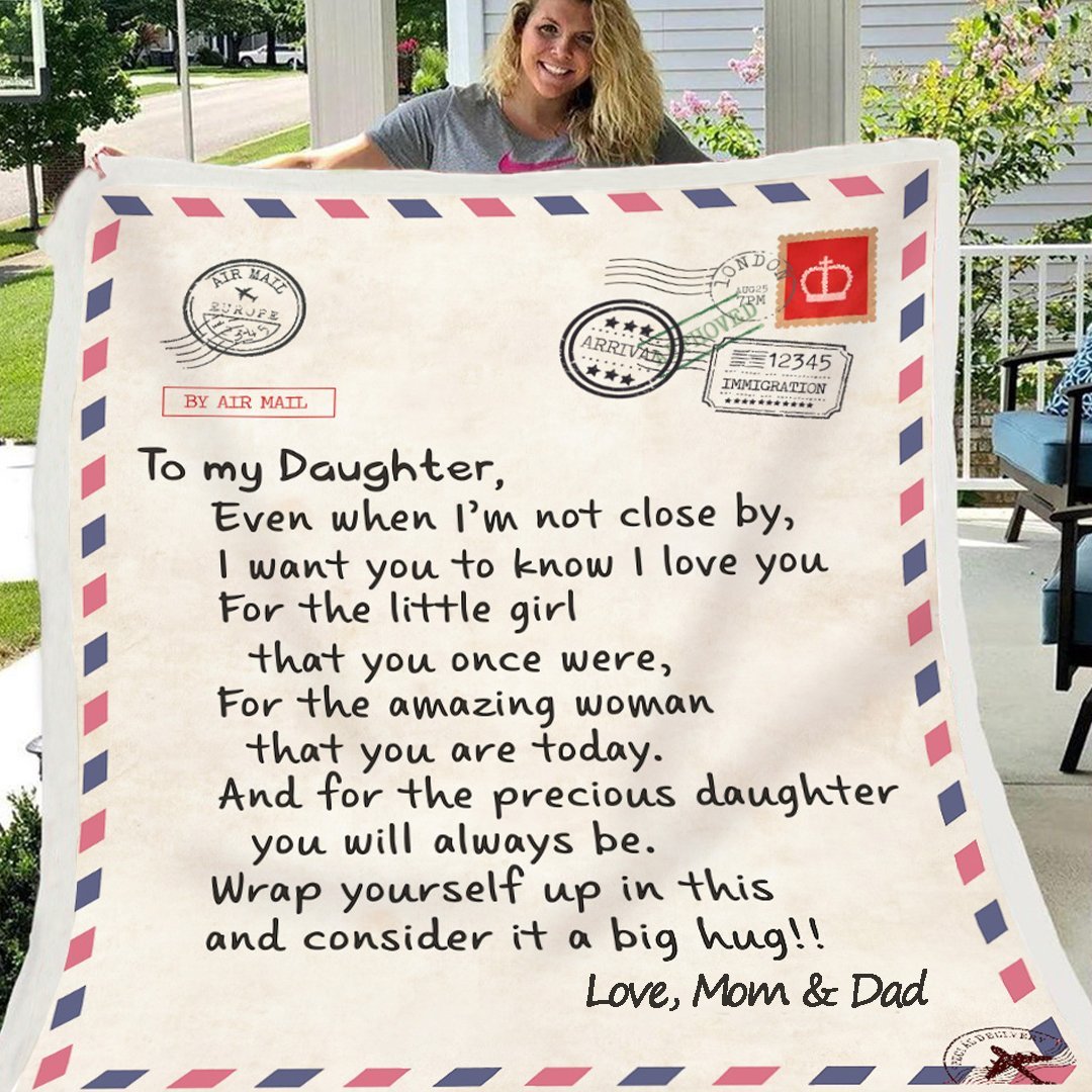 Family - To My Daughter To My Son Letter Blanket - Personalized Blanket - The Next Custom Gift