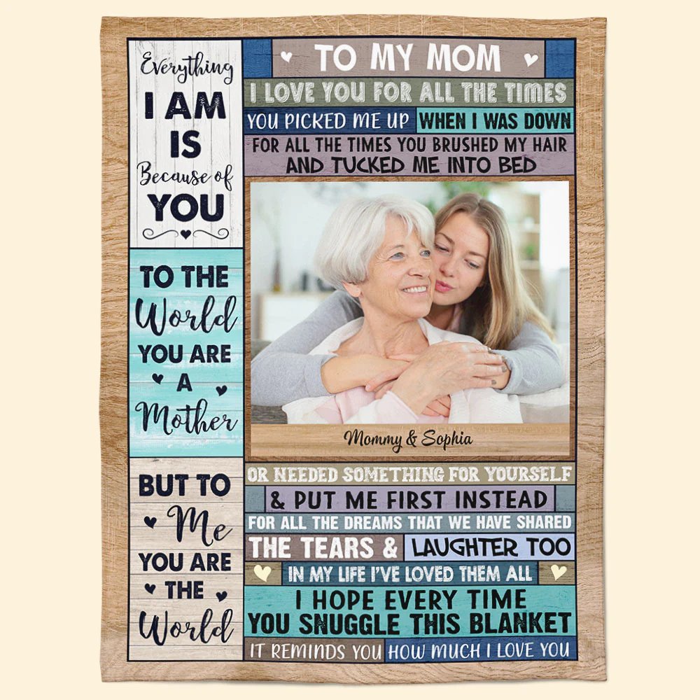 Family - We Love You, Mom - Personalized Blanket - The Next Custom Gift