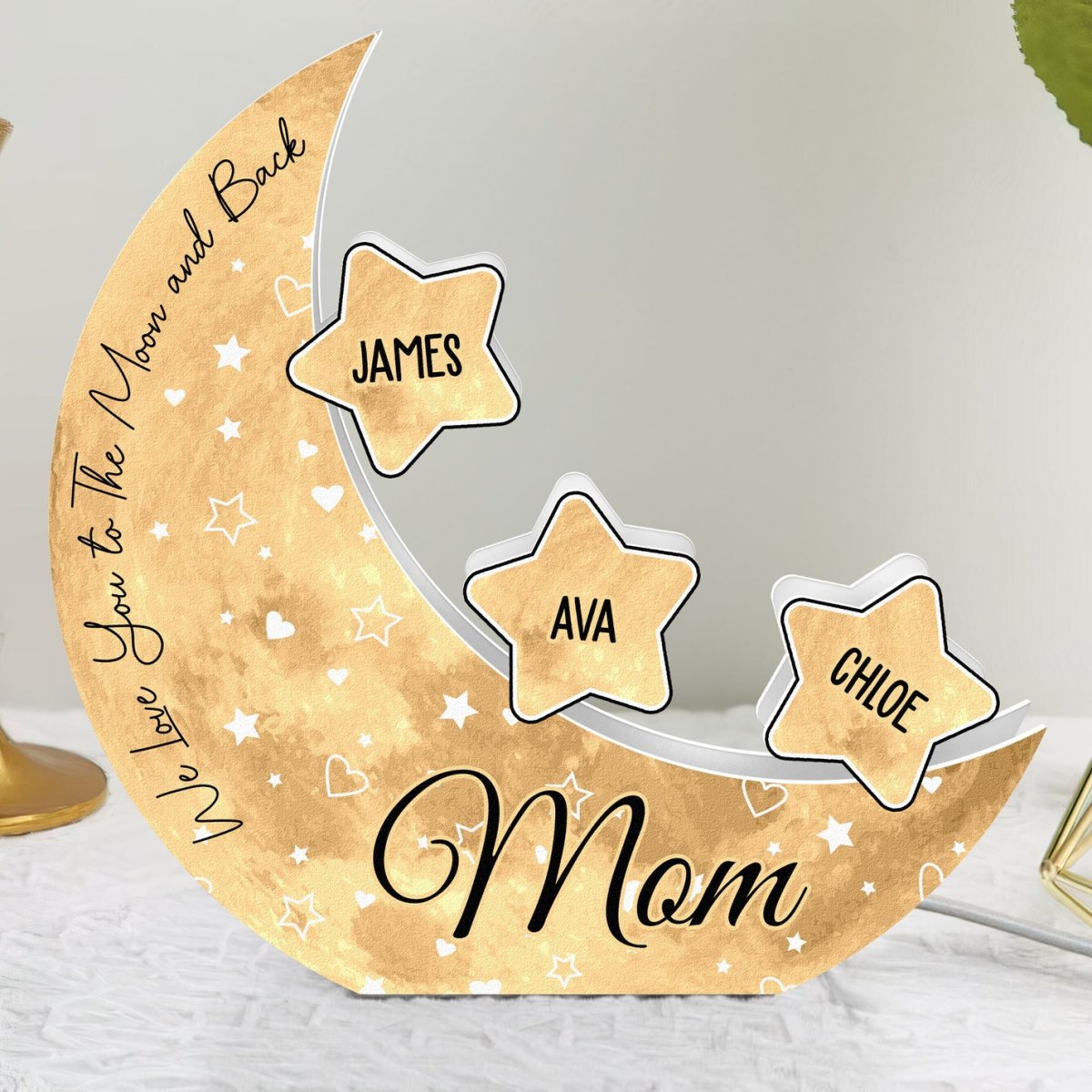 Family - We Love You To The Moon And Back - Personalized Light Box (LH) - The Next Custom Gift
