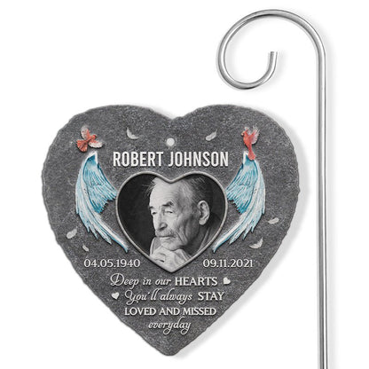 Family - You Will Always Be Loved - Personalized Memorial Garden Slate & Hook - The Next Custom Gift