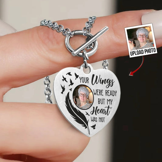 Family - Your Wings Were Ready - Personalized Heart Bracelet (AB) - The Next Custom Gift