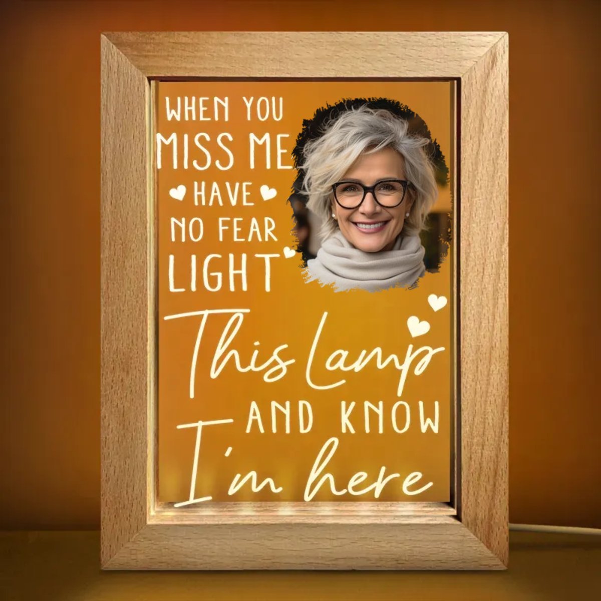 Famiy - Custom Photo When You Miss Me - Personalized Frame Lamp - The Next Custom Gift