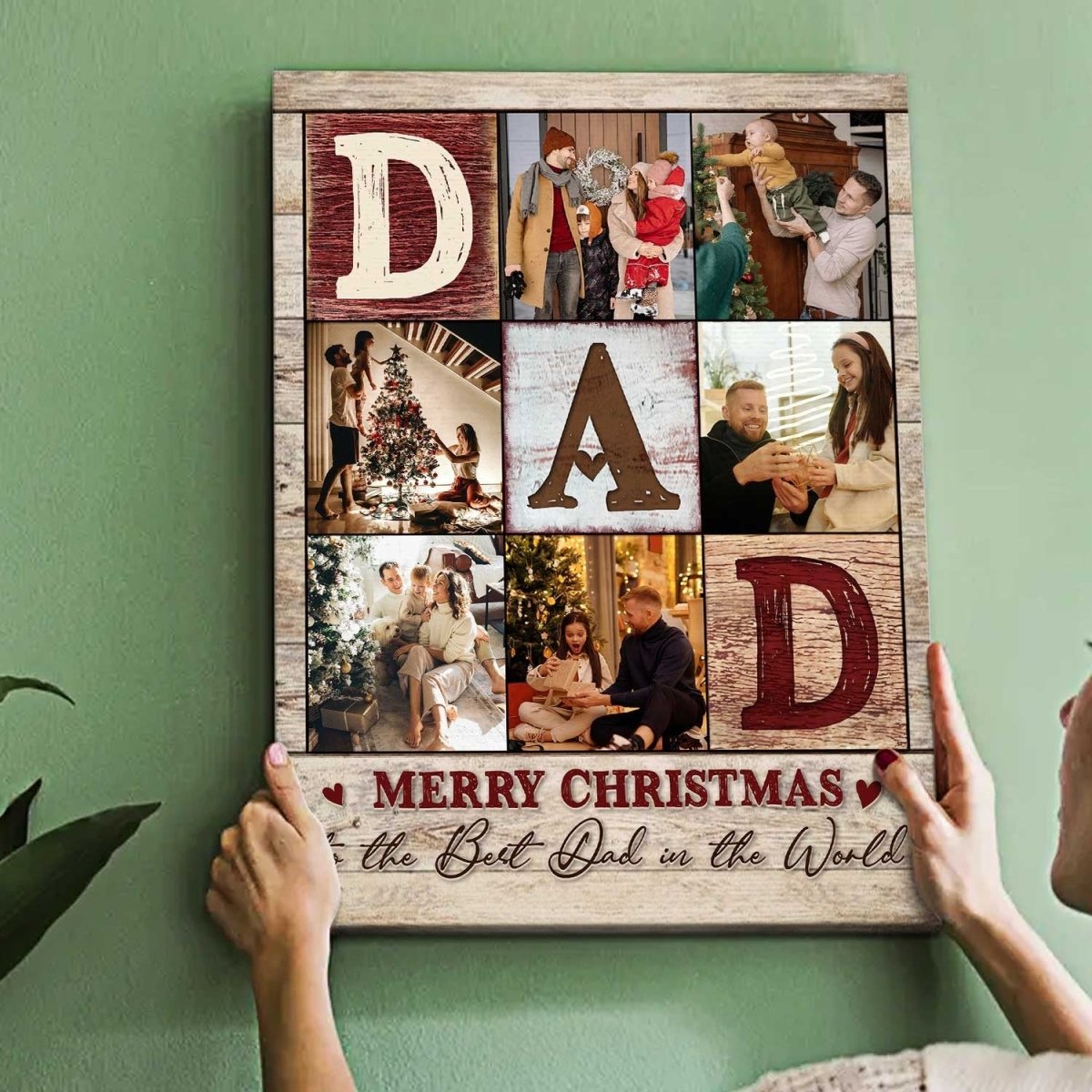 Father - Custom Photo Collage To The World You Are The Dad - Personalized Poster - The Next Custom Gift