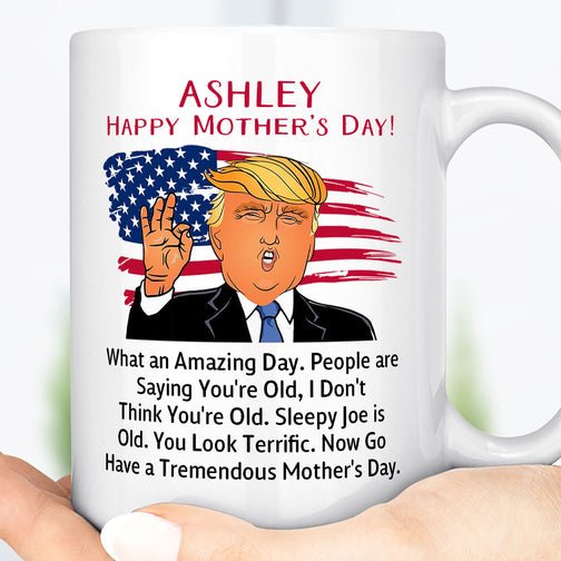 Father - Donald Trump Funny Happy Father's Day - Personalized Mug - The Next Custom Gift