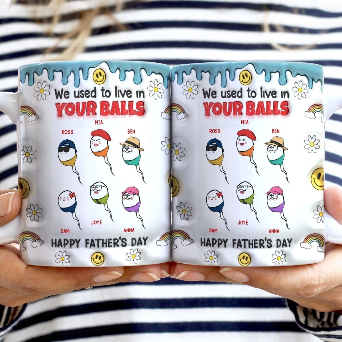 Father's Day - We Used To Lived In Your Balls - Personalized Mug - The Next Custom Gift