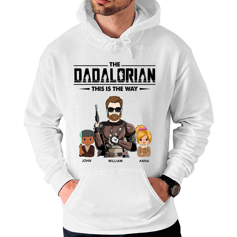 The Dadalorian This Is The Way Personalized Shirt Gift For Dad - Custom Nickname With Kids New