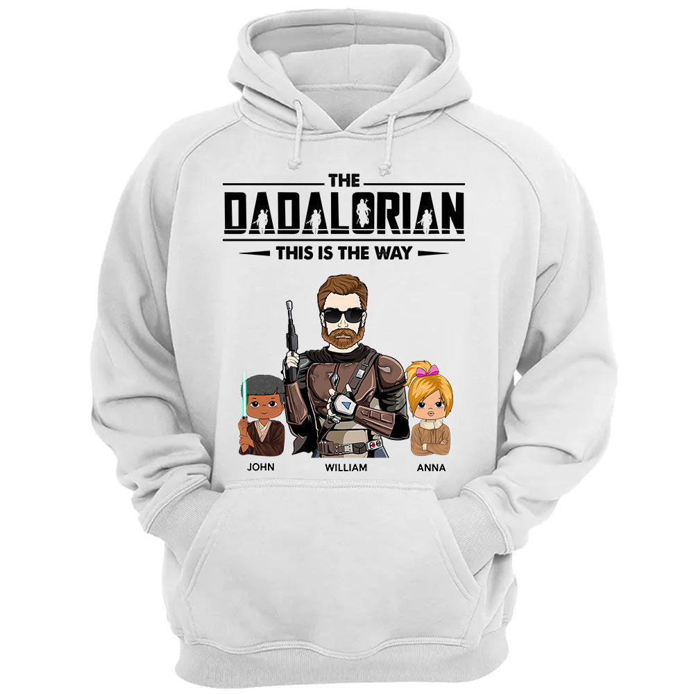 The Dadalorian This Is The Way Personalized Shirt Gift For Dad - Custom Nickname With Kids New