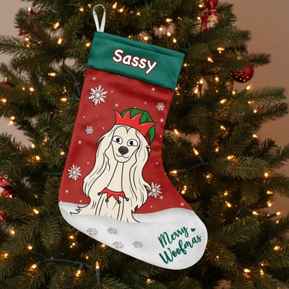 Merry Woofmas - Dog Personalized Custom Christmas Stocking - Christmas Gift For Pet Owners, Pet Lovers