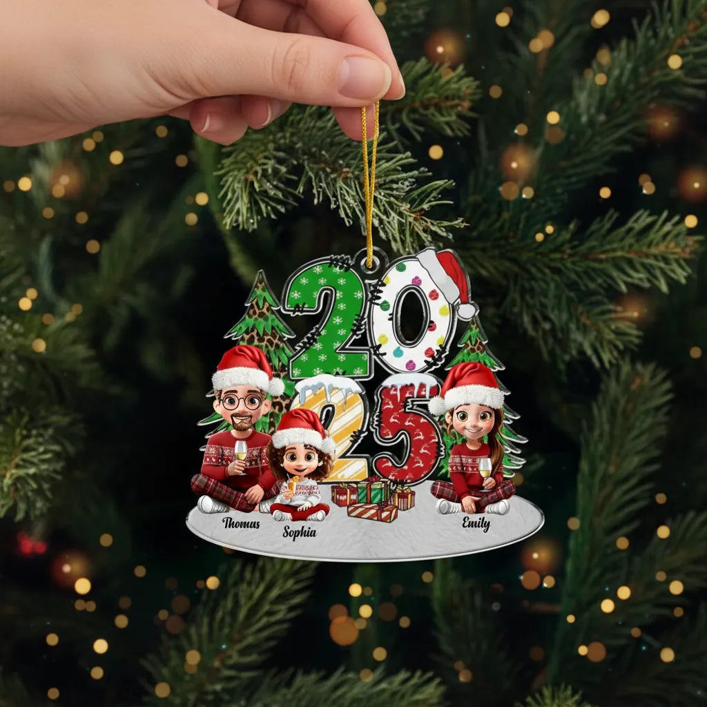 Custom Acrylic Ornament - Personalized Christmas Birthday Gifts For Mom, Dad, Kids - Our Christmas Crew