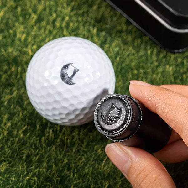 Personalised Logo Portrait Icon Golf Ball Stamp with A Metal Box Birthday Christmas Father's Day Gift for Golf Lovers