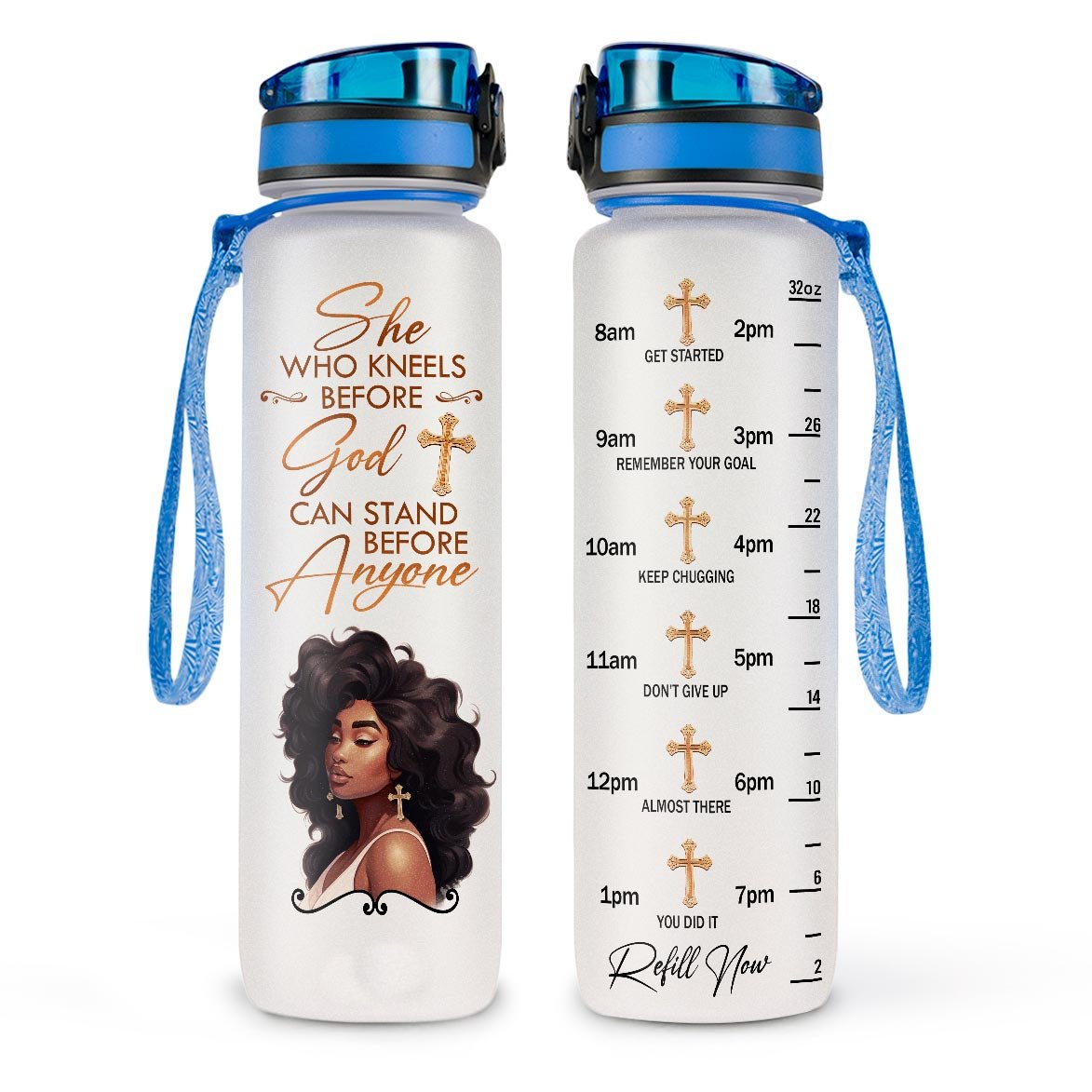 Friend - She Who Knew Before Gods - Personalized Water Tracker Bottle - The Next Custom Gift