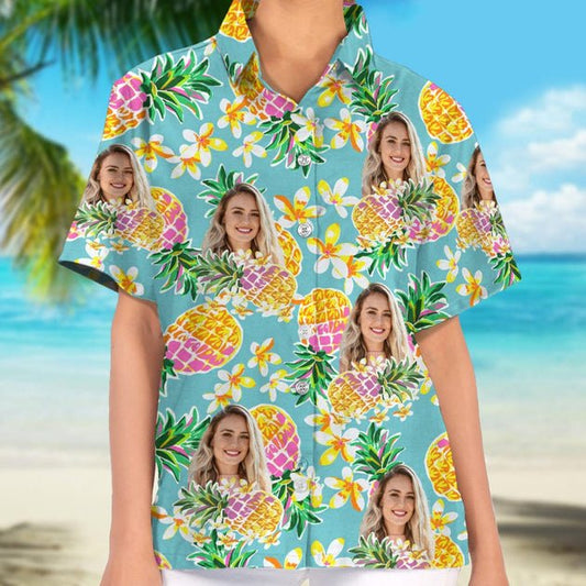 Friends - Custom Face Photo Tropical Hawaii Shirt - Personalized Photo Hawaiian Shirt - The Next Custom Gift
