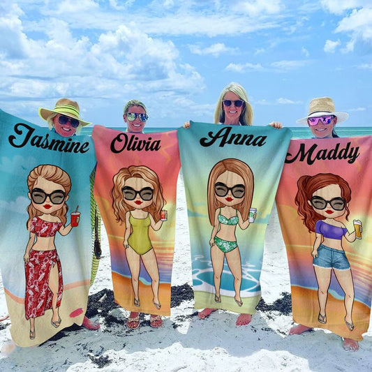 Friends - Towel Beach Accessories for Vacation Must Haves - Personalized Beach Towel - The Next Custom Gift