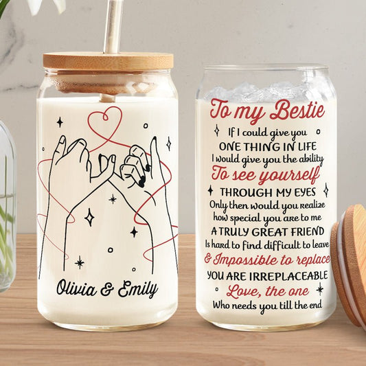 Friendship - A Truly Great Friend Is Hard To Find - Personalized Glass Cup (LH) - The Next Custom Gift