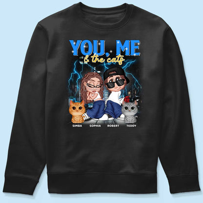 Y2K Couple And Cats Bootleg Personalized Shirt