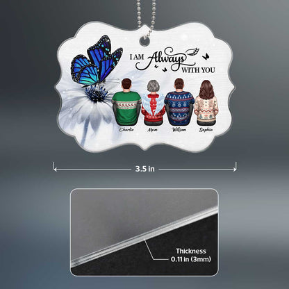 Butterfly I Am Always With You Memorial Personalized Christmas Acrylic Ornament
