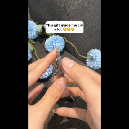 Always With You Whole Family Sitting Blossom Tree Memorial Personalized Acrylic Keychain