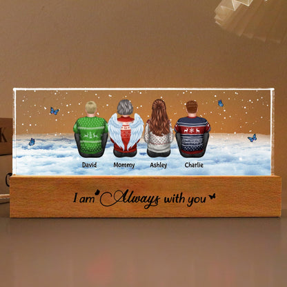 Always With You Memorial Butterfly Sky Personalized LED Night Light, Sympathy Gift For Loved Ones