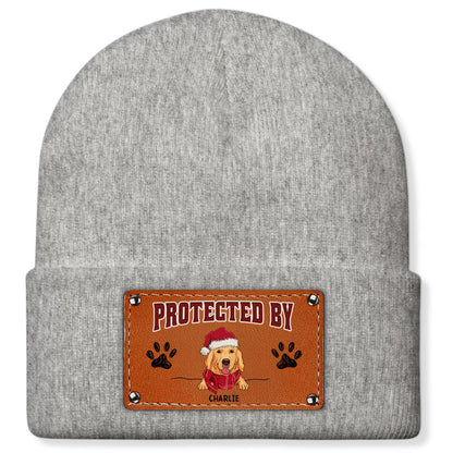 Protected By Dog Christmas - Personalized Custom Beanie