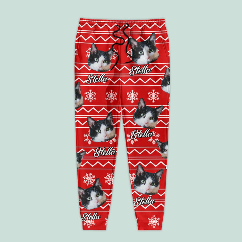 GeckoCustom Custom Cat Photo With Colorful Background Sweatpants TA29 889510