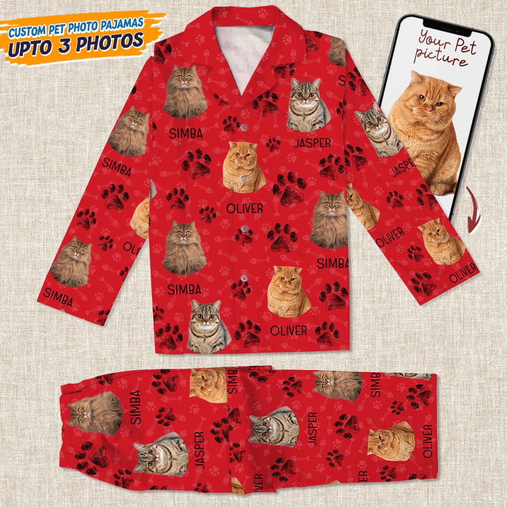 GeckoCustom Custom Pajamas Portrait Photo Dog Cat Gift For Christmas N369 888684