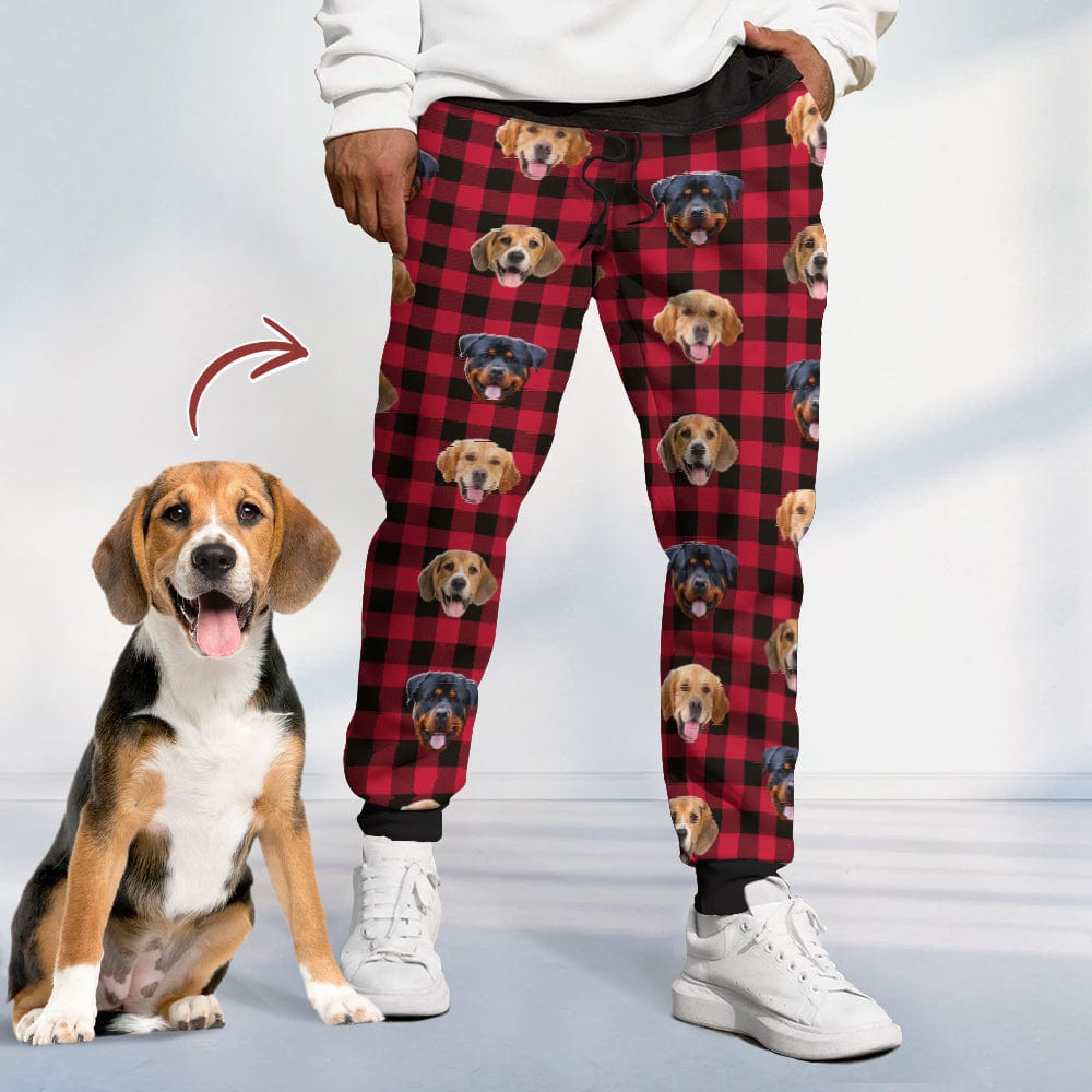 GeckoCustom Sweatpants Custom Photo Dog Cat With Christmas Pattern  N369 888993