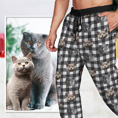 GeckoCustom Sweatpants Custom Photo Dog Cat With Christmas Pattern  N369 888993 For Man / XS