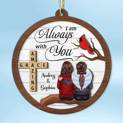 Amazing Grace Wooden Blocks Family Memorial Personalized 2-Layer Wooden Ornament, Christmas Decoration, Sympathy Gift, Remembrance Gift
