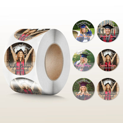 Graduation - Custom Photo Graduation Squad 2024 - Personalized Roll Sticker - The Next Custom Gift