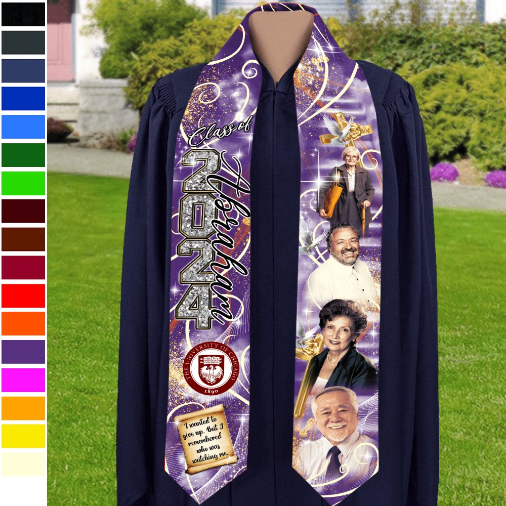 Graduation - In Loving Memory Graduation Sashes And Stoles - Personalized Stoles Sash For Graduation Day (HB) - The Next Custom Gift