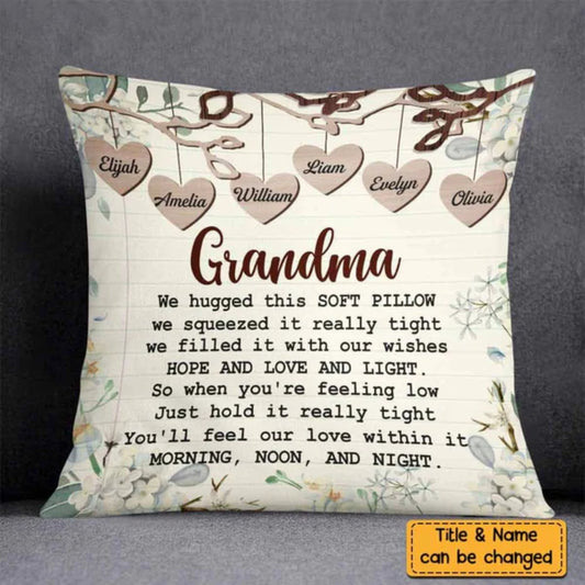 Grandma - Gift For Grandma Hug This Pillow - Personalized Pillow - The Next Custom Gift