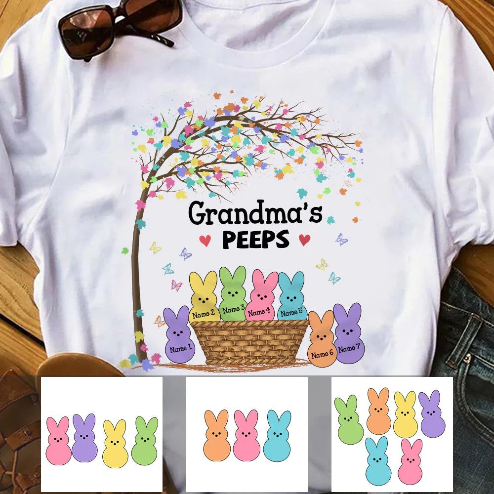 Grandma - Grandma Mom Mother's Day Bunny Easter T Shirt - Personalized Unisex T - shirt(AQ) - The Next Custom Gift