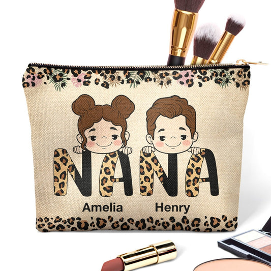Grandma - Nana Mom Auntie - Personalized Cosmetic Bag - The Next Custom Gift