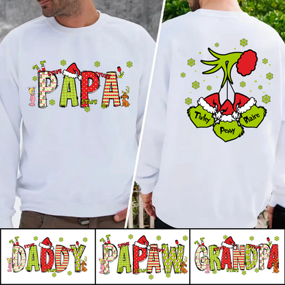 Personalized Nickname Dad and Grandpa Kids Names Christmas 2024