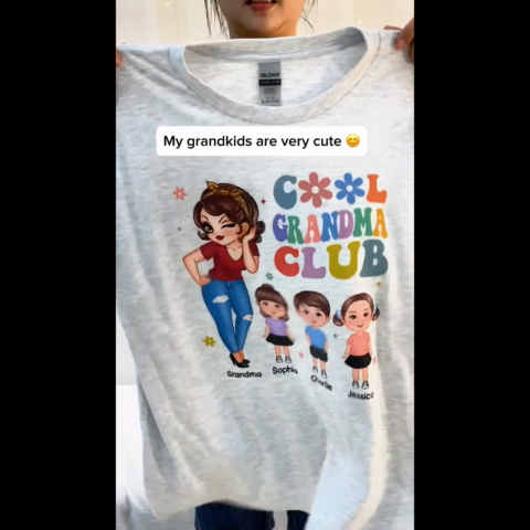 Cool Grandma Club Personalized Shirt, Gift For Grandma