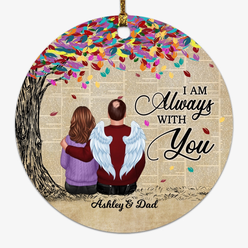 Colorful Tree Memorial Personalized Circle Ornament