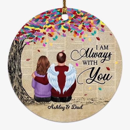 Colorful Tree Memorial Personalized Circle Ornament