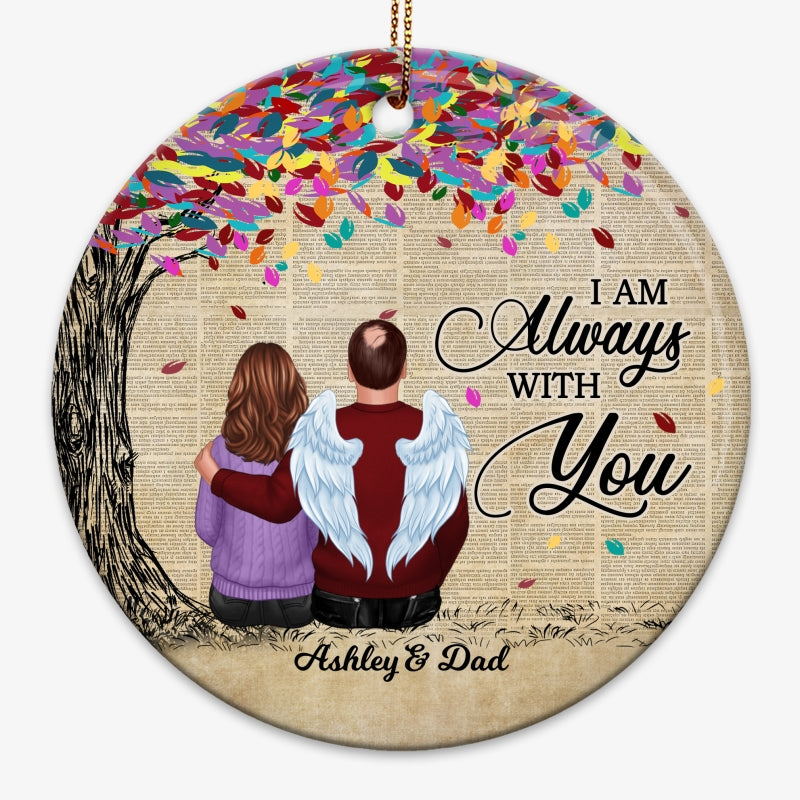Colorful Tree Memorial Personalized Circle Ornament